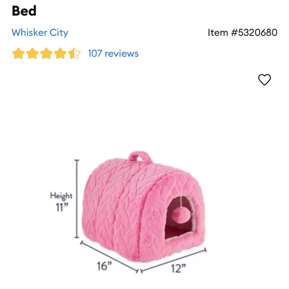 Whisker City® Fur Hiding Hut & Toy Cat Bed